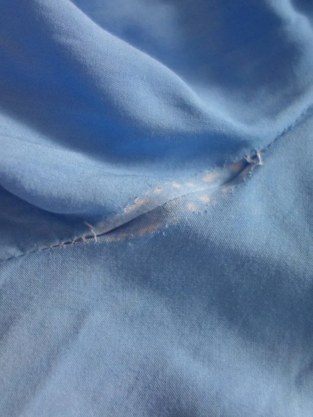 Tribal Blue Ombre Button Up Shirt Roll Tab Sleeve Women's Medium - Picture 4 of 11